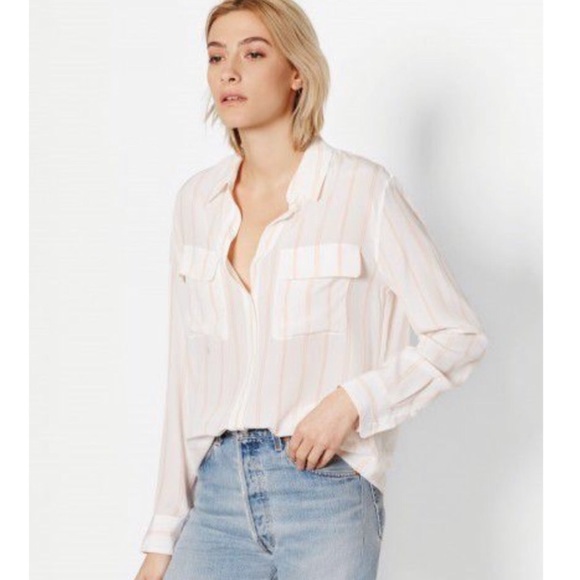 ❌SOLD❌ Equipment Signature Silk Stripe Button Down - Picture 7 of 7